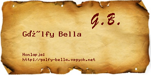 Gálfy Bella névjegykártya